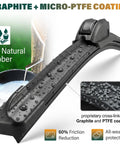 Straight Up Windshield Wiper Blades Replacement For Hyundai Palisade 2020 Through 2025 showing graphite and micro-PTFE coating.