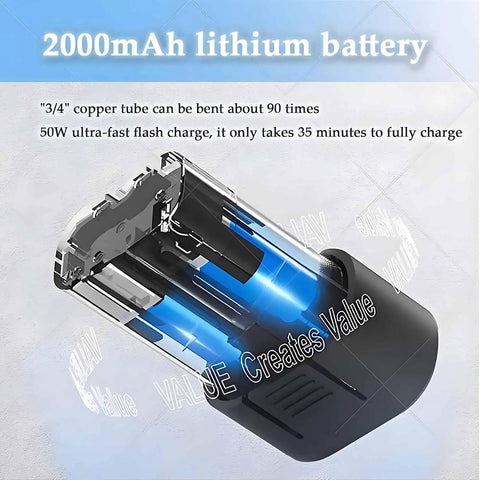 2000mAh lithium battery for Heavy Duty Cordless Electric Tube Bender For Copper And Aluminum, fits 3/4" tubes.