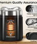 200W Electric Herb Grinder with Stainless Steel Blade, compact design revealing internal components, lightning fast and even grinding