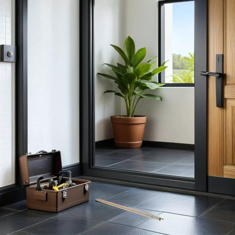 Self Closing Door Spring Kit With Spring Loaded Metal Bent Tube Design 6 Pack Adjustable Tension near door and toolbox