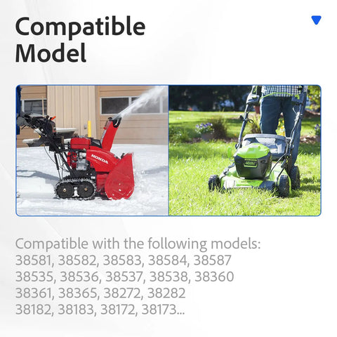Compatible model chart for Awesome Handle Knob And Screw Bolt Washer Kit That Slaps On Toro Lawn Mowers Or Snow Blowers 2 Pcs Replacement Fits Models 38536 106-4161 And More No Hassle Fix For Quick Repair Jobs.