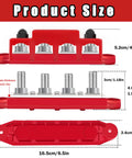 Heavy Duty Two Hundred Fifty Amp Marine Bus Bar With Thick Copper Core Twelve Volt Power Distribution Block size details and dimensions