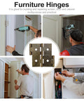 Double Acting Iron Door Hinges For Cabinets And Display Cabinets, Vintage Retro Folding Gate Hinges installation images