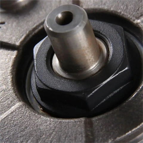Rear Differential And Transfer Case For VW Passat CC Tiguan 4 Motion And Audi Q3 Quattro 0AU409053T Compatible AWD Gearbox Beefed Up For Rugged All Wheel Drive Performance With Planetary Gear System close-up of metal shaft and housing