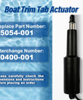 Plug And Play Boat Trim Tab Actuator Kit for Lenco 15054-001 and 20400-001, OEM style replacement, shown against water background.