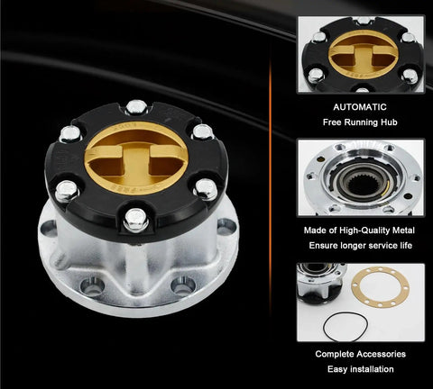 Heavy Duty Mechanical Hub Assembly For Suzuki Samurai Jimny Vitara X90 Escudo featuring 26 spline alloy construction, showing front view.
