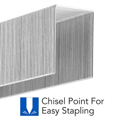Heavy Duty Desktop Stapler Refills That Go Hard On Thick Stacks slick chisel points for easy stapling of thick papers.