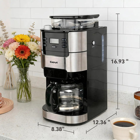 Electric Coffee Grinder With 35 Grind Settings For Espresso, Drip, And French Press, Burr Coffee Grinder For Home Use, Black.
