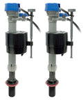 Universal Toilet Fill Valve Kit Two Pack Quiet Fast Fill No Fuss Easy Install Adjustable Tank And Bowl Water Levels Fits Most Toilets