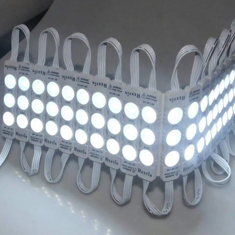 Ultra Bright 110V 3 LED Module 2835 White Light With 120 To 150 Lm Per Module Waterproof Peel And Stick Adhesive Back For Letter Signs And Advertising Displays 100 Pack