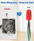 310 Piece Wire Nut Assortment Kit With Spring Loaded Caps Twist On Connectors for Safe Wiring vs Exposed Wires