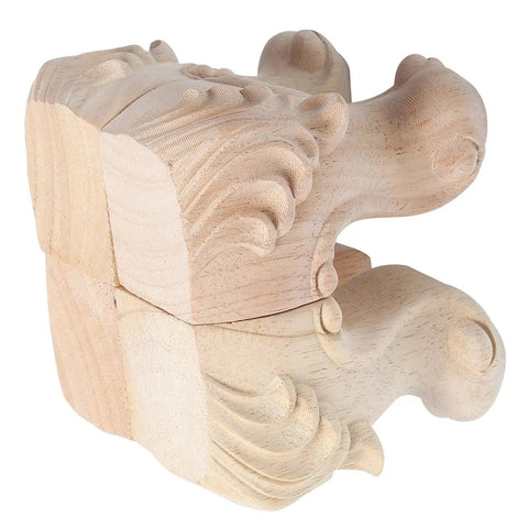 Solid Wood Carved Rose Furniture Legs Set For Sofa Table Bed Dresser Cabinets And Benches Easy Install Replacement Feet