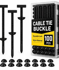 Heavy Duty Automotive Cable Tie Buckle Fasteners Kit with nylon retainers and storage box for bumper and trim panel repairs.