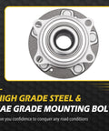 4WD And AWD Front Or Rear Wheel Bearing And Hub Replacement Pair For Kia Sorento 2011-2015, Hyundai Santa Fe 2007-2014, close-up