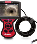 Forward View Pro Grade Waterproof 5.5mm Videoscope With 5 Inch 1920x1080 Color LCD Display showing pipe interior