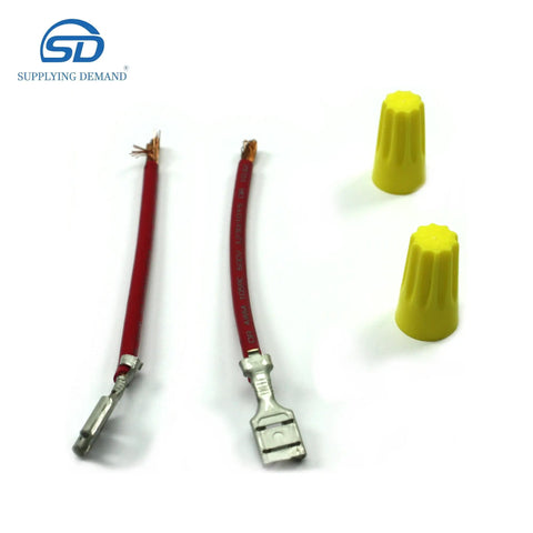 279457 Dryer Heating Element Connecting Wire Replacement Kit with 3 inch wires and 5/16 inch female spade connectors and wire nuts
