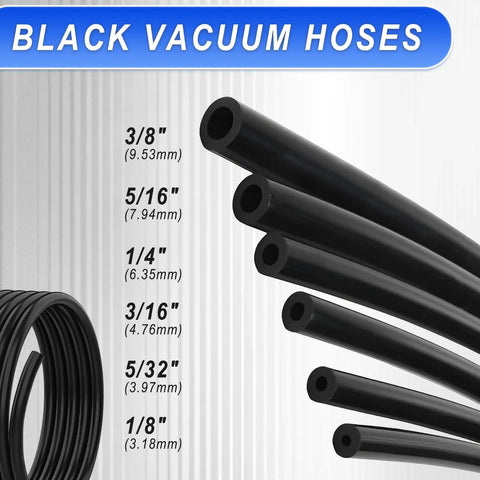 All In One Vacuum Hose Kit With Six Five Foot Hoses And 64 Connectors For Automotive Fluid Lines Windshield Washer Garden