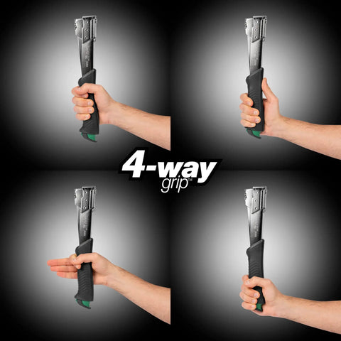 R311 Hammer Tacker Roofing Membranes Carpeting Heavy-Duty Pro-Grade All Steel Hammer Stapler 4-way grip demonstration
