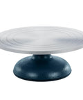 US Art Supply sculpting wheel, 12-inch diameter, all-metal construction on blue turntable base