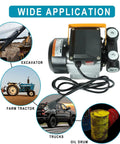 No-Nonsense 110V AC 550W Self Priming Electric Fuel Transfer Pump for use with excavators, tractors, trucks, and oil drums.