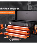 Kickass Iron Drawer Organizer Built As A Steel Parts Box With Low Friction Casters And Desktop Sorting Trays To Keep All Hardware Tight And Fully Functional with open layout and tools visible.