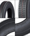 Heavy Duty Trailer Tires For Utility Boat Camper And Hauler Trailers, Sizes 20.5x8.0-10 And 4.80-12, tread and sidewall details