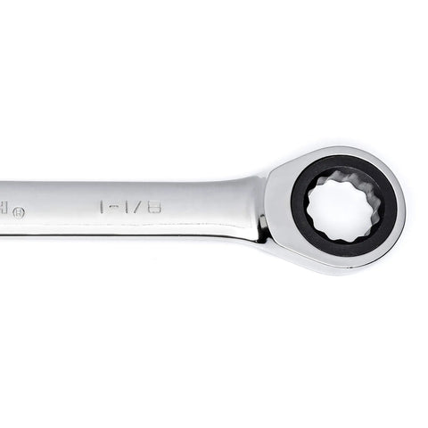 5 Piece 12 Point Ratcheting Combination Wrench Set SAE With Off Corner Box End And Thin Profile, Chrome Vanadium Steel