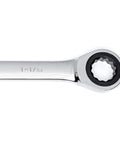 Ratcheting SAE Wrench Set Four Piece 12 Point Box End Tools Built Tough For Quick Tightening, chrome finish 1-1/8 inch detail view