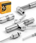 High Pressure Pro Grade Grease Gun Coupler Kit With 12000 PSI Quick Release 90 Degree Adapter Universal Coupler Wide And Fine Needle Tips