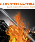 Pro Chainsaw Chain File Set round sharpening file with alloy steel material and fire graphics.