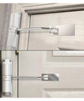 Adjustable Automatic Door Closer Spring Hinge for Indoor Doors Up To 30 Kg installed on white door
