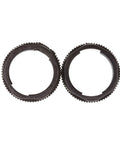 Pair of black plastic gears