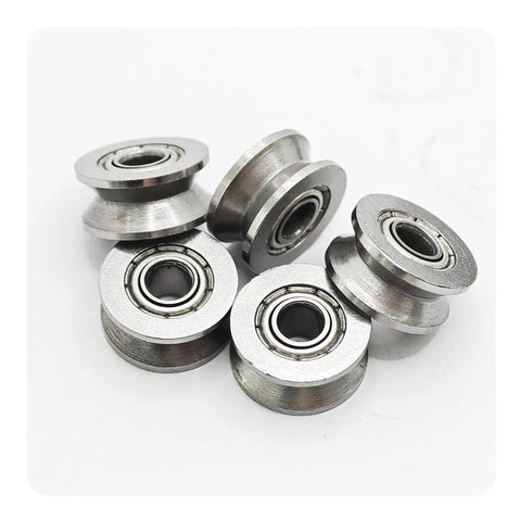 V Groove Ball Bearing Pulley Set For Makers And DIYers, 20 Pcs Carbon Steel Guide Roller Sealed Rail Track Wheel For Linear Motion System