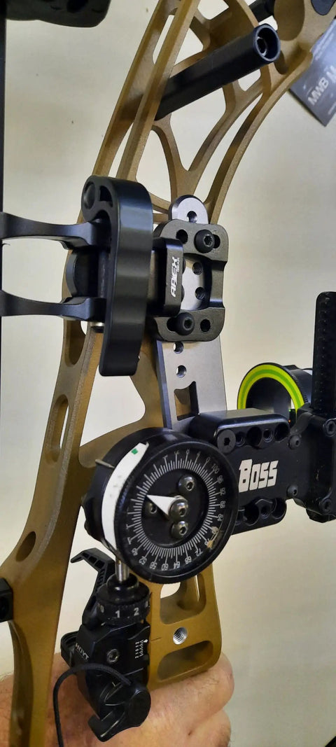 Quiver Extension Bracket For Archery Bow Gun Metal Grey Movable Sight Bracket That Keeps Your Quiver Out Of The Way While You Dial In Your Aim
