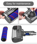 Soft Roller Cleaner Head With LED Headlights For Dyson V7 V8 V10 V11 Gentle Flat Floor Cleaning Tool For Laminate Wood Vinyl And Ceramic Tile Not For Carpet Replaces 966489 Series No Fuss Cleaning For Quick Home Floors easy maintenance demonstration