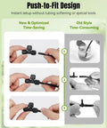 Hands connecting tubing to tee fitting in 44 Piece Quick Connect Drip Irrigation Fittings Kit For One Quarter Inch Tubing With Push To Fit Connectors Includes 10 Tees 10 Couplings 10 Elbows 10 End Plugs 2 Shut Off Valves And 2 Faucet Adapters Great For Easy DIY Garden Setup