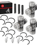 Front And Rear Prop Shaft U Joint Kit For General 1000 Ranger 1000 Diesel And RZR 900 1000 2011 2023 Direct Fit Replacement OEM 2202015 2203703 3235616 3235500 3260104, showing three U-joints with pins and clips