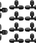 10 Pack Half Inch Drip Irrigation Barbed Tee Connectors with Locked Nut, Anti Drop, Fits Standard 0.62 To 0.65 Inch Drip Tubing