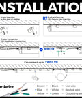 Installation steps for Six Pack One Foot T5 LED Linkable Light Fixtures With 600 Lumen Output 6500K Cool White Dope Bright