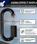 Eight Pack Heavy Duty Quick Links And Chain Hooks Set In Black Stainless Steel 304 Anti Rust Locking Carabiners Three Sixteenth Inch Size With 648 Pound Capacity Ideal For Towing Swing Shade Sail Bird Toys