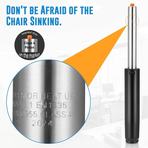 Heavy Duty 1000 Lb Gas Lift Chair Cylinder Replacement 12 To 18 Inch Universal Office Chair Gas Lift Class 4 Gas Cylinder For Gaming Chairs