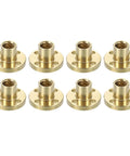 8 Pcs TR8x8 Brass Lead Screw Nut Set With Trapezoidal Acme Thread 2mm Pitch 4 Start 8mm Lead For 3D Printers And CNC Projects