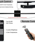 ARCWEISSO Black Battery Operated Wall Sconce with Remote Control 10000mAh showing touch and remote control features.
