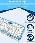 530 Piece Pro Grade Stainless Steel Wood Screws And Nails Set With 11 Sizes in labeled storage box