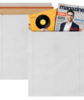 Stay Flat 17 By 21 Inches White Kraft Rigid Mailers Pack Of 50 With Self Seal Closure Recyclable Paperboard Envelopes in use