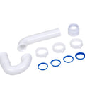1-1/2 Inch PVC P-Trap With Threaded Adapter And Reversible J-Bend Bagged With True Blue Washer Durable White Or Black Polypropylene