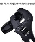 Adjustable AN Fitting Hose Wrench 3AN To 16AN, Lightweight Aluminum 6061 T6, Black Finish