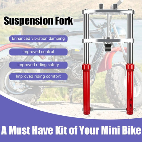 Beefed Up Mini Bike Front Suspension Forks Kit For Coleman CT200U CT200U EX BT200X Axis M200 Minibike red shock absorber