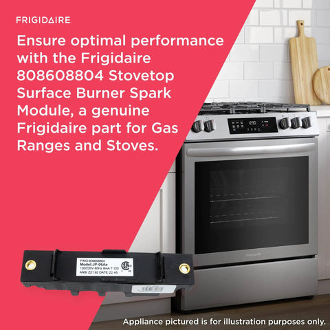 Stovetop Surface Burner Spark Module For Gas Ranges And Stoves Black Replacement Part With Easy Install Durable Ignition And Consistent Spark For Reliable Cooking Performance
