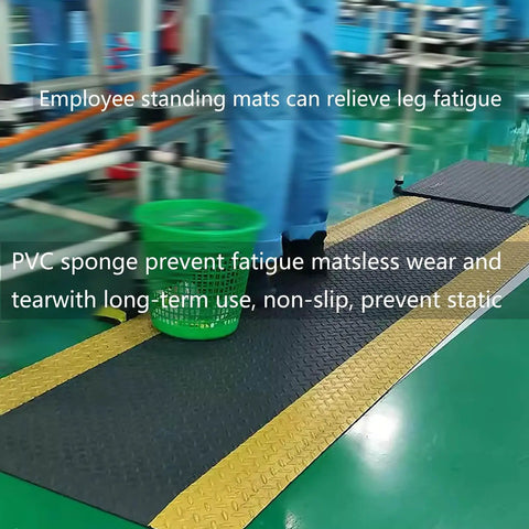 Robust Anti Fatigue Standing Floor Mat With Grippy Rubber Backing And Plush Comfort For Long Days Off Your Feet Black With Neon Yellow Edge Safety Pad For Garage Workshop Kitchen Or Daily Grind Station